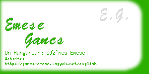 emese gancs business card